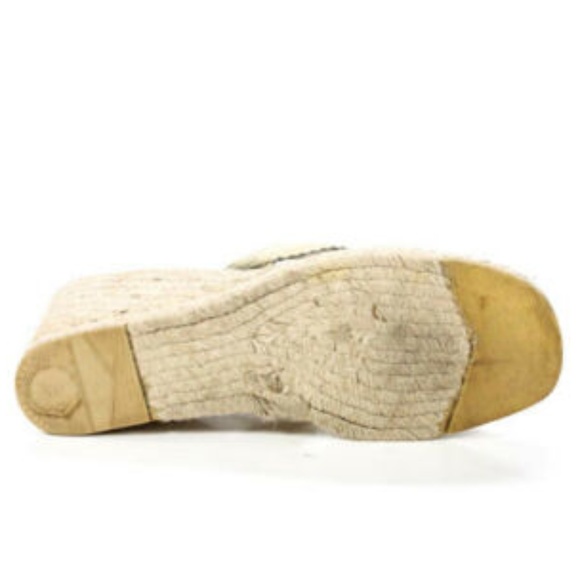 MICHAEL KORS GOLD METALLIC OPEN TOE HIGH WEDGES 8 - Picture 4 of 5